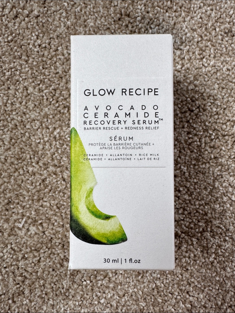 NEW Full Size Glow Recipe Avocado Ceramide Recovery Serum